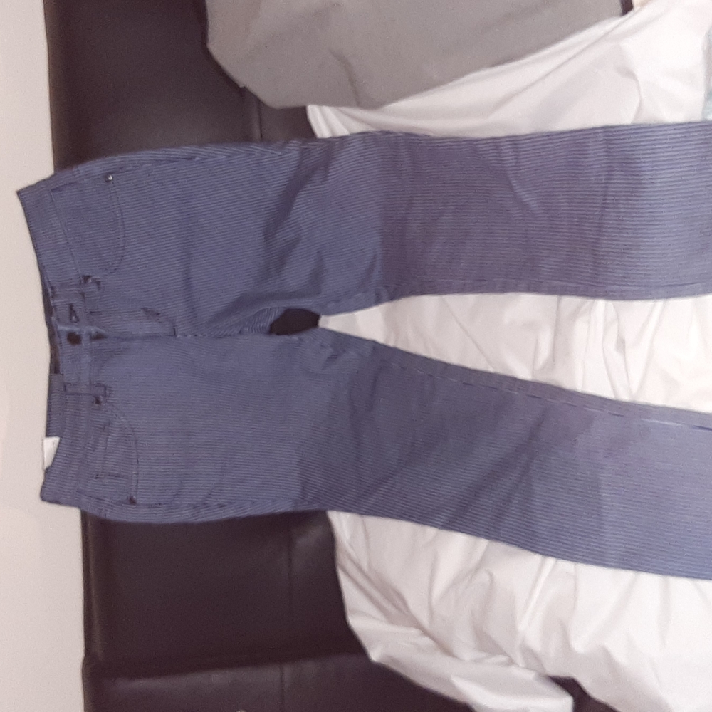 striped jeans